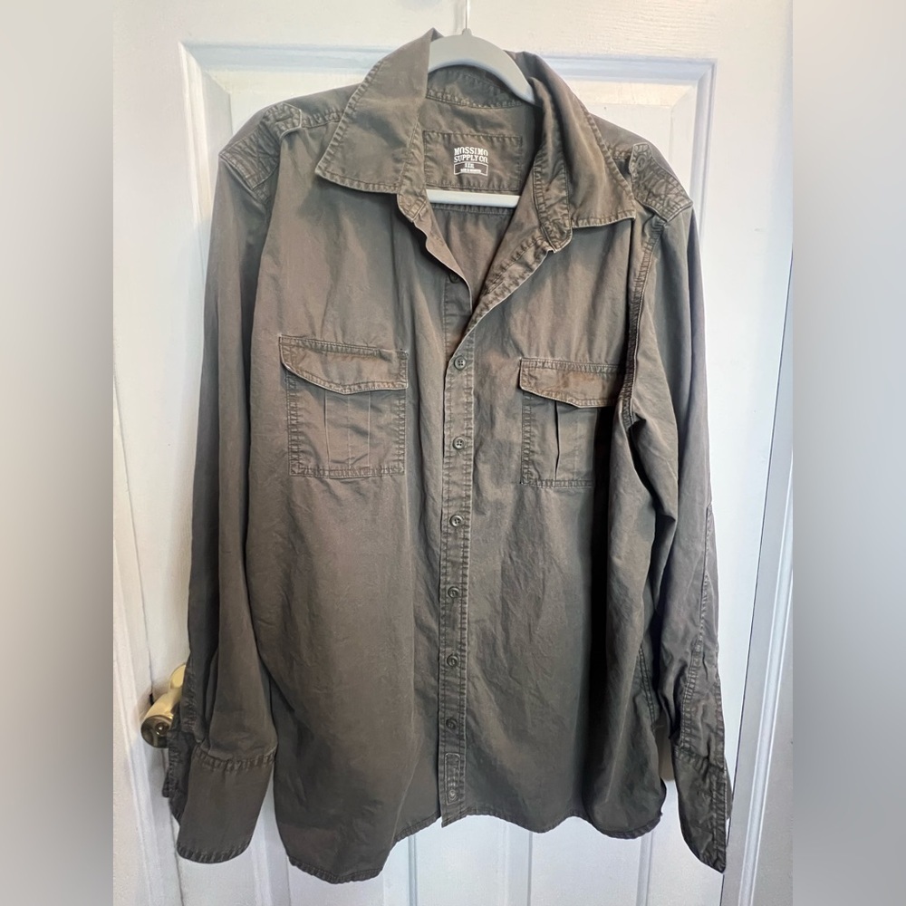 Mossimo Supply Co Green Lightweight Shirt Jacket